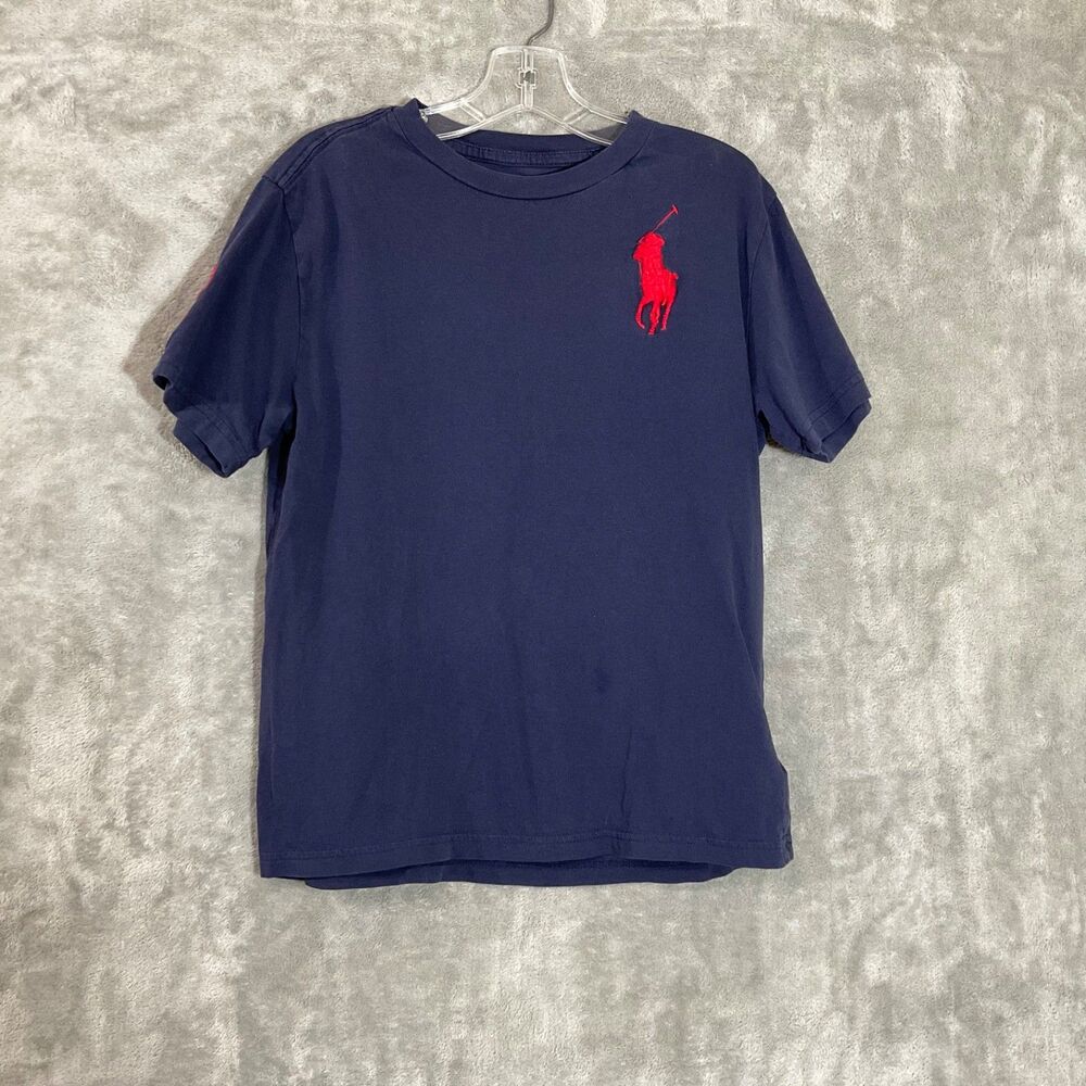 Polo Ralph Lauren Boy’s  T-Shirt Big Pony  Cotton Top School Beach M 10-12 flaw*